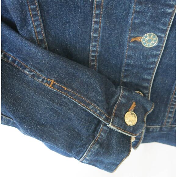 WILD ORCHID Embroidered Jean Jacket Size S** Women Denim  Trucker Y2K Blue Fall - Picture 8 of 12